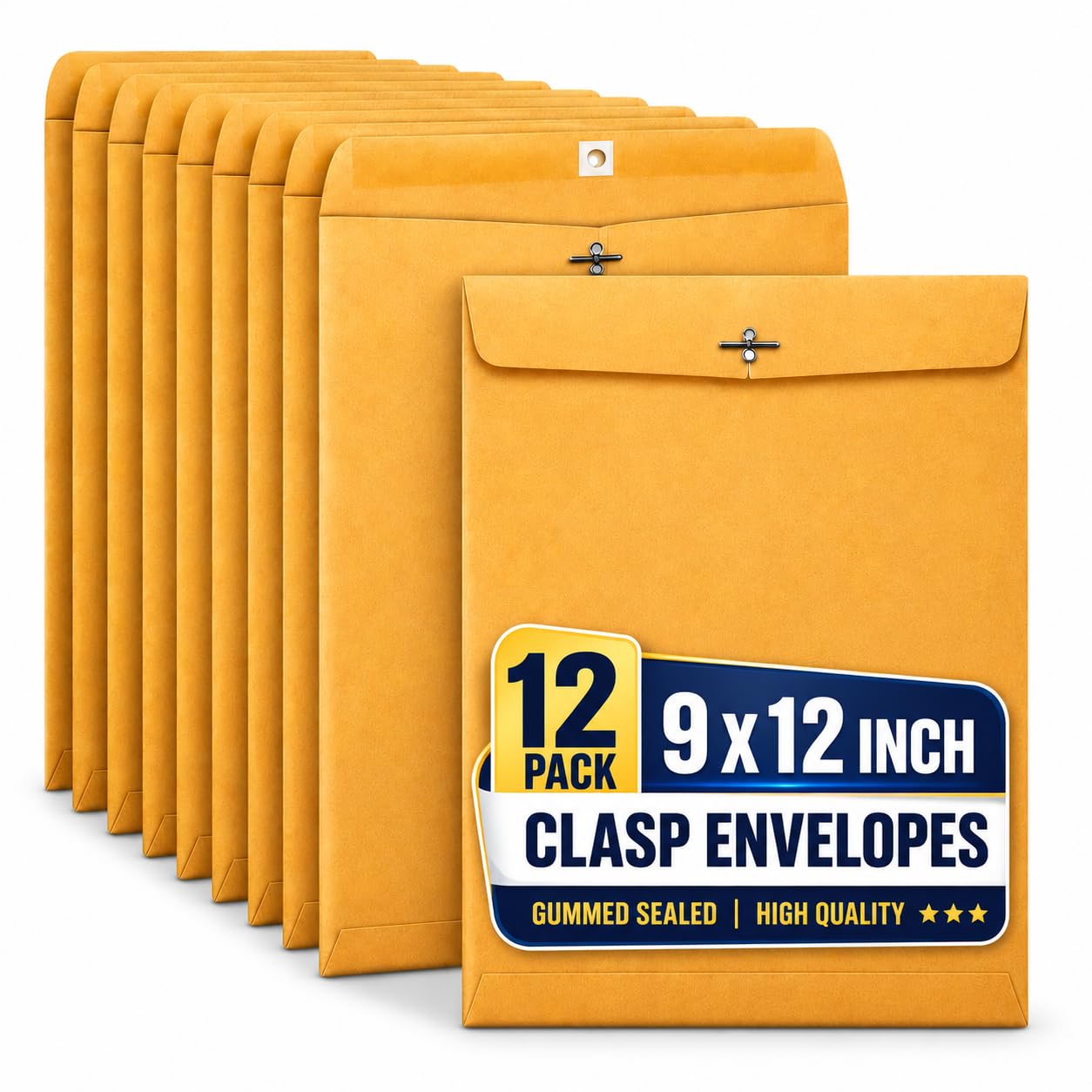 Amazon.com : 1InTheOffice Manila Envelopes 9x12, Clasp Envelopes